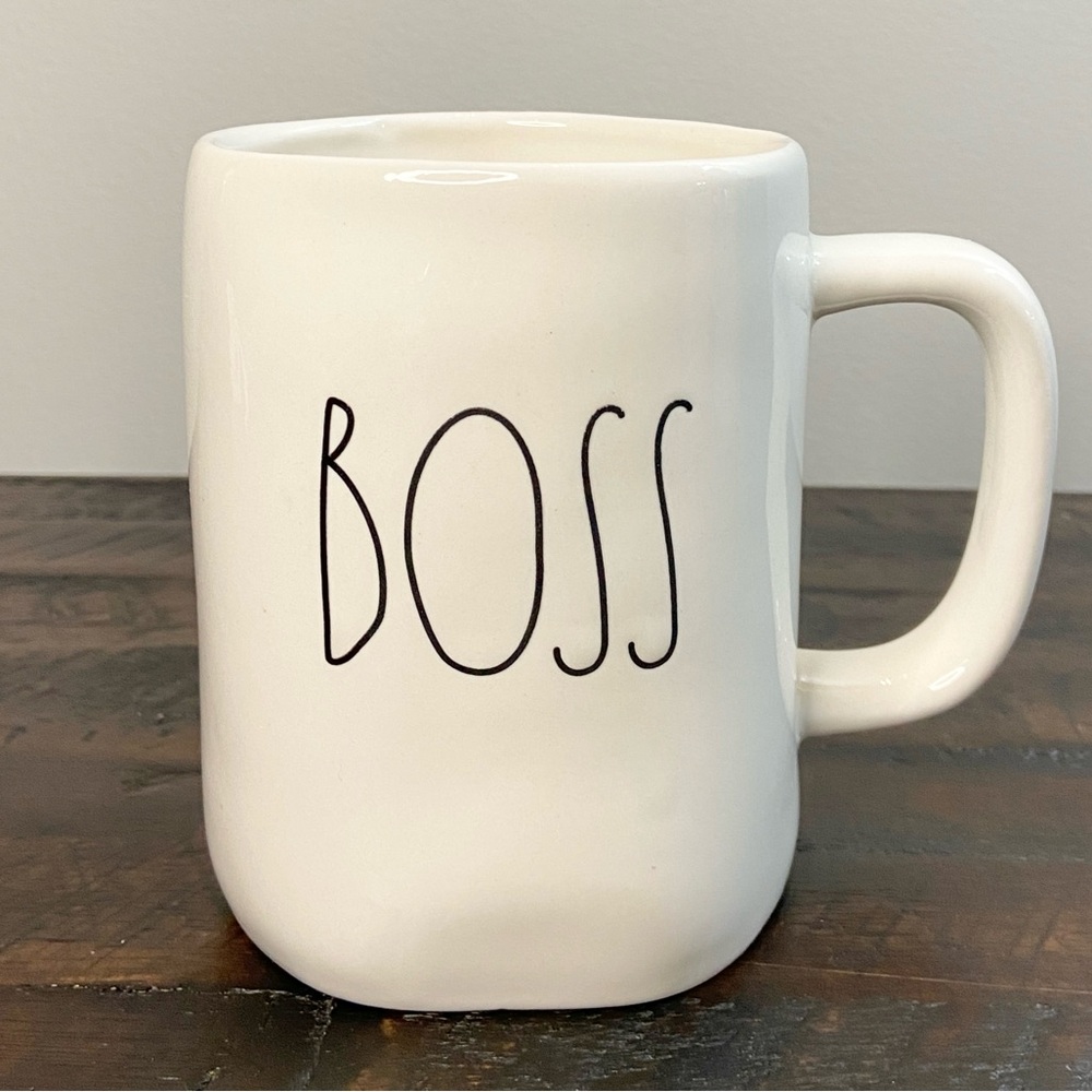 Rae Dunn by Magenta BOSS Ceramic Mug NEW